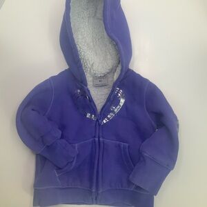Carhartt Baby Jacket 9M Purple Sherpa Lined Hooded Zip Up Toddler Outerwear